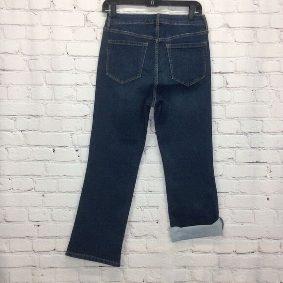 Ralph Lauren Chaps Jeans Women's Size 8/29 Mid Rise Crop Kick ‘Verona’ Dark Wash - Picture 9 of 10